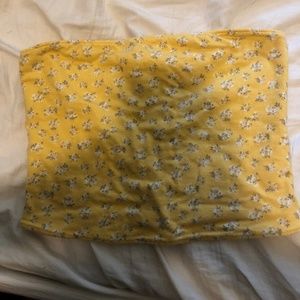Yellow daisy tube top